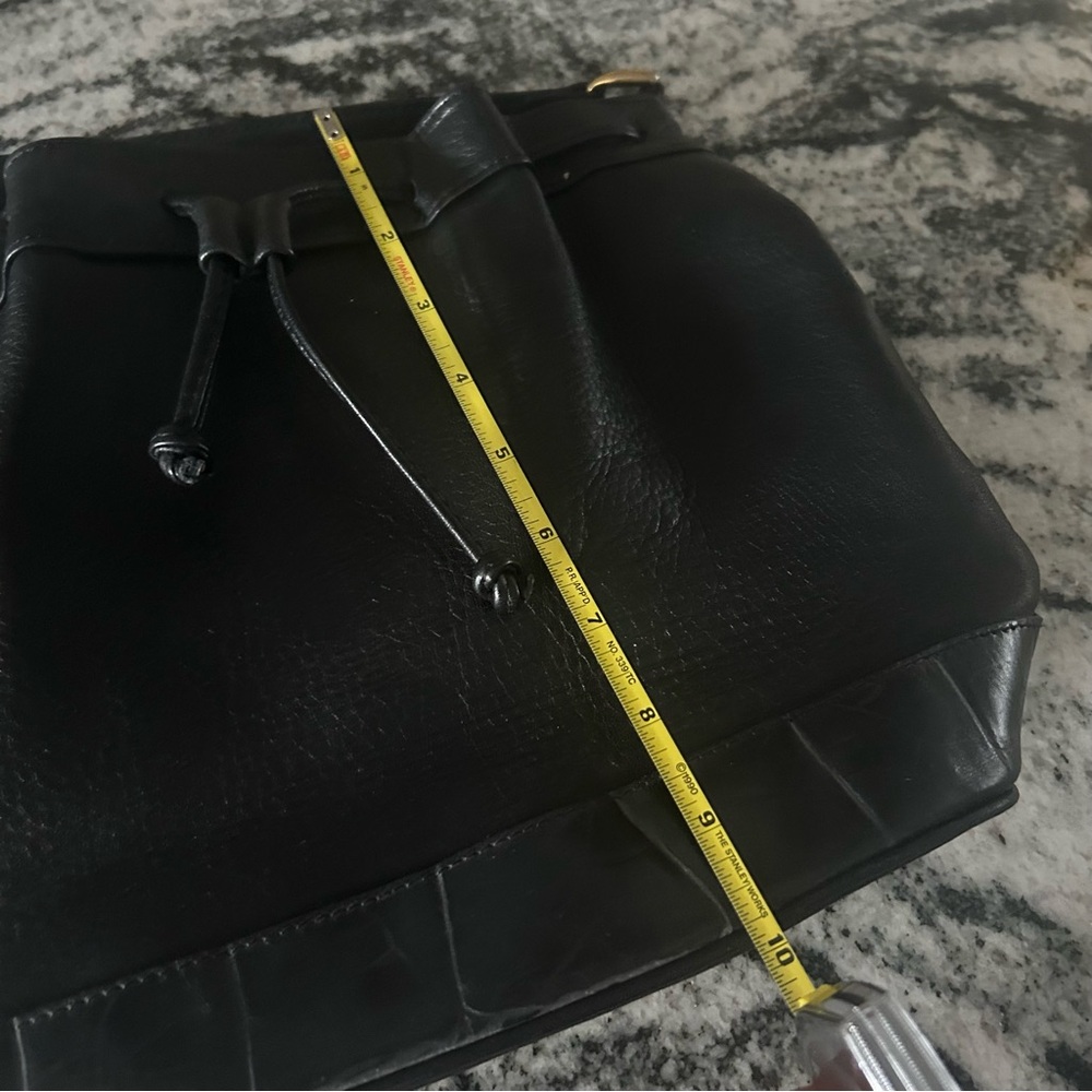 Black real leather cross body bag - Picture 7 of 7